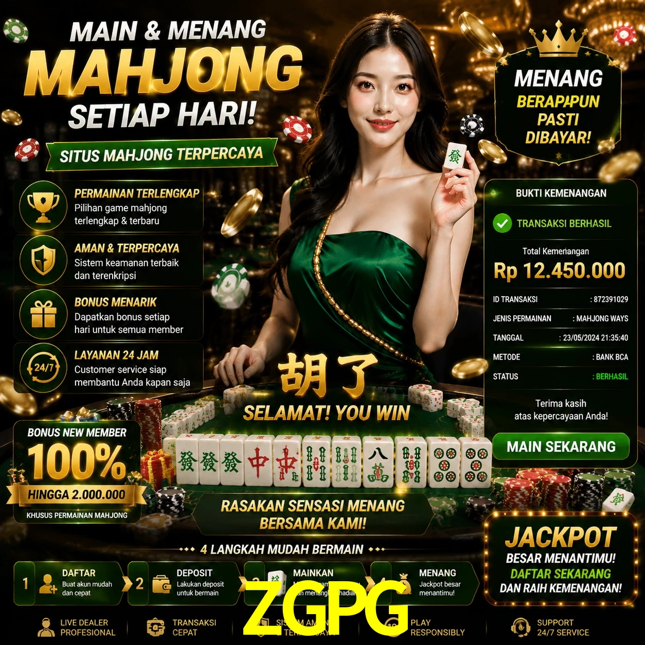 Ganhar e sacar na ZGPG